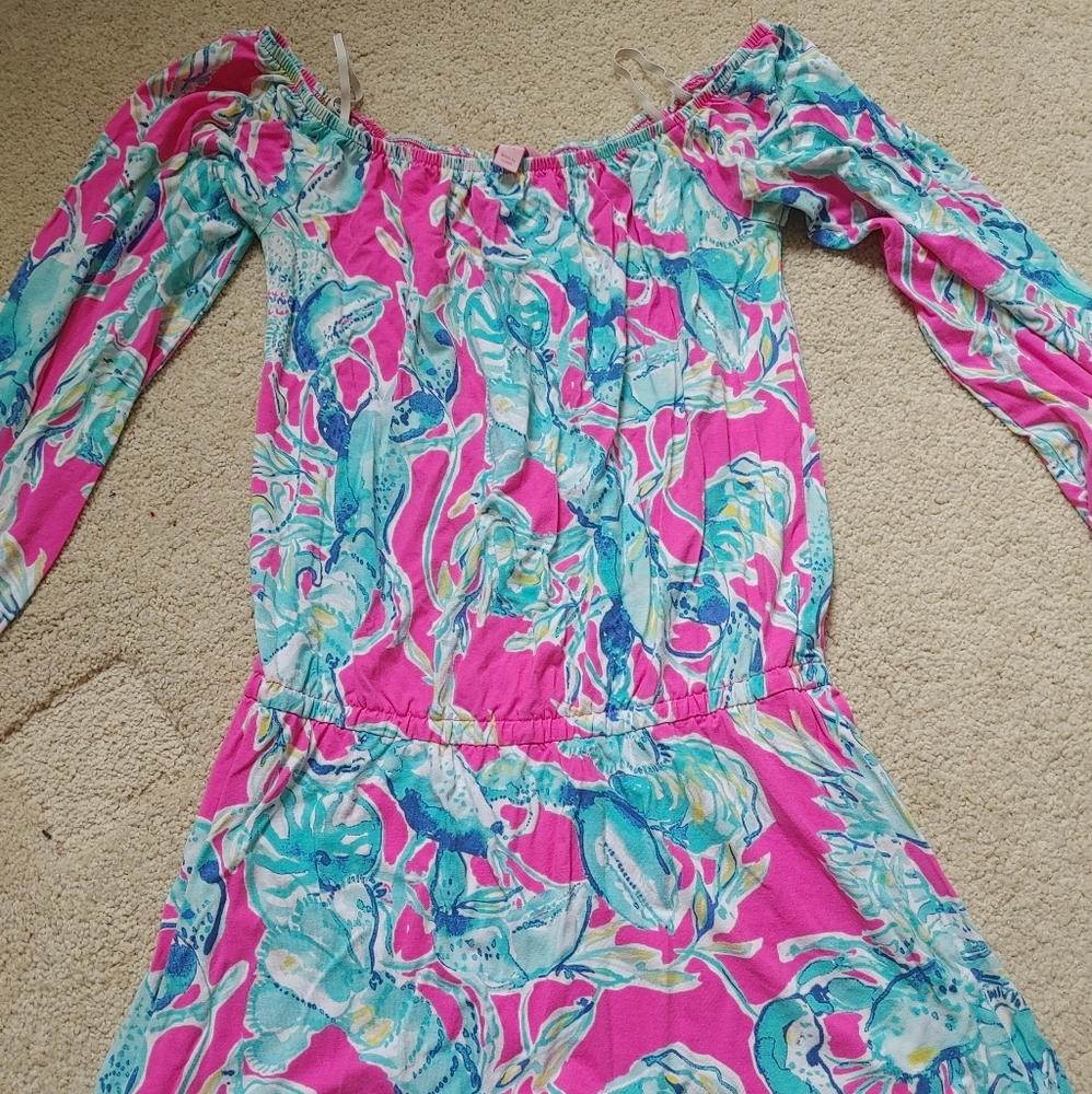 Pink Lobster Romper